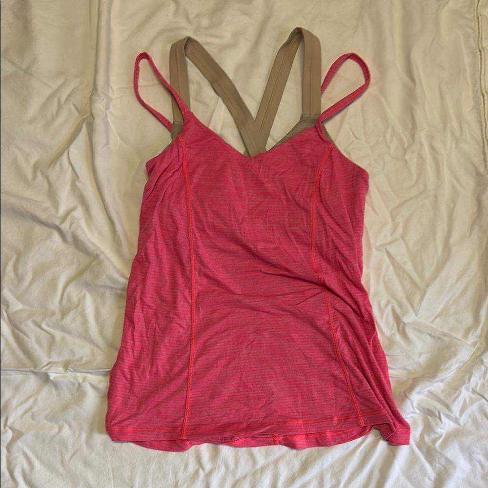 lululemon athletica Pink Fitted Backless Camisole Tank Top